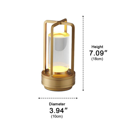 Draadloze Tafellamp Met Usb Oplaadbare Batterij Touch Dimming Led Lantaarn Modern Design Voor Slaapkamer En Woonkamer