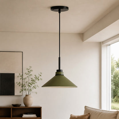 Kegelvormige Hanglamp in Landelijke Stijl - Dimbaar - Voor Keuken en Hal - Scandinavisch Geïnspireerd - Modern Farmhouse Verlichting