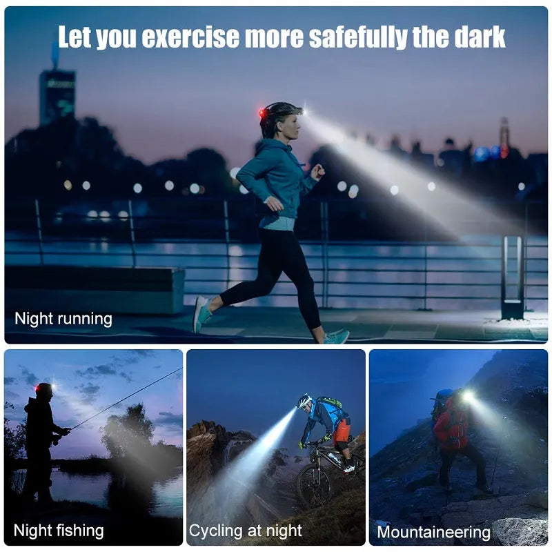 Oplaadbare Waterdichte LED Hoofdlamp met Zoomfunctie voor Outdoor Activiteiten
