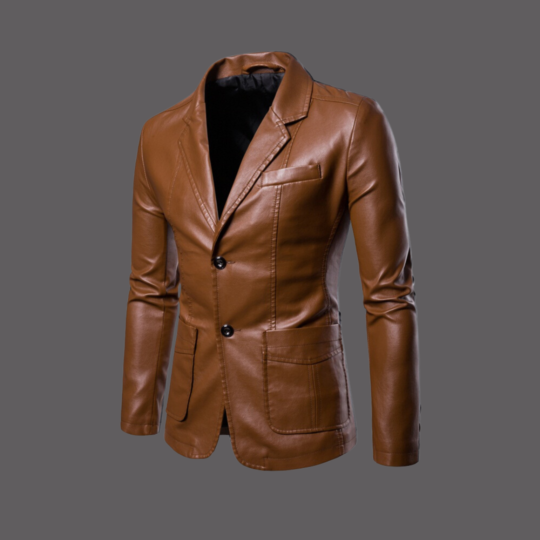 Leren Jacket voor Mannen Moderne Stijl