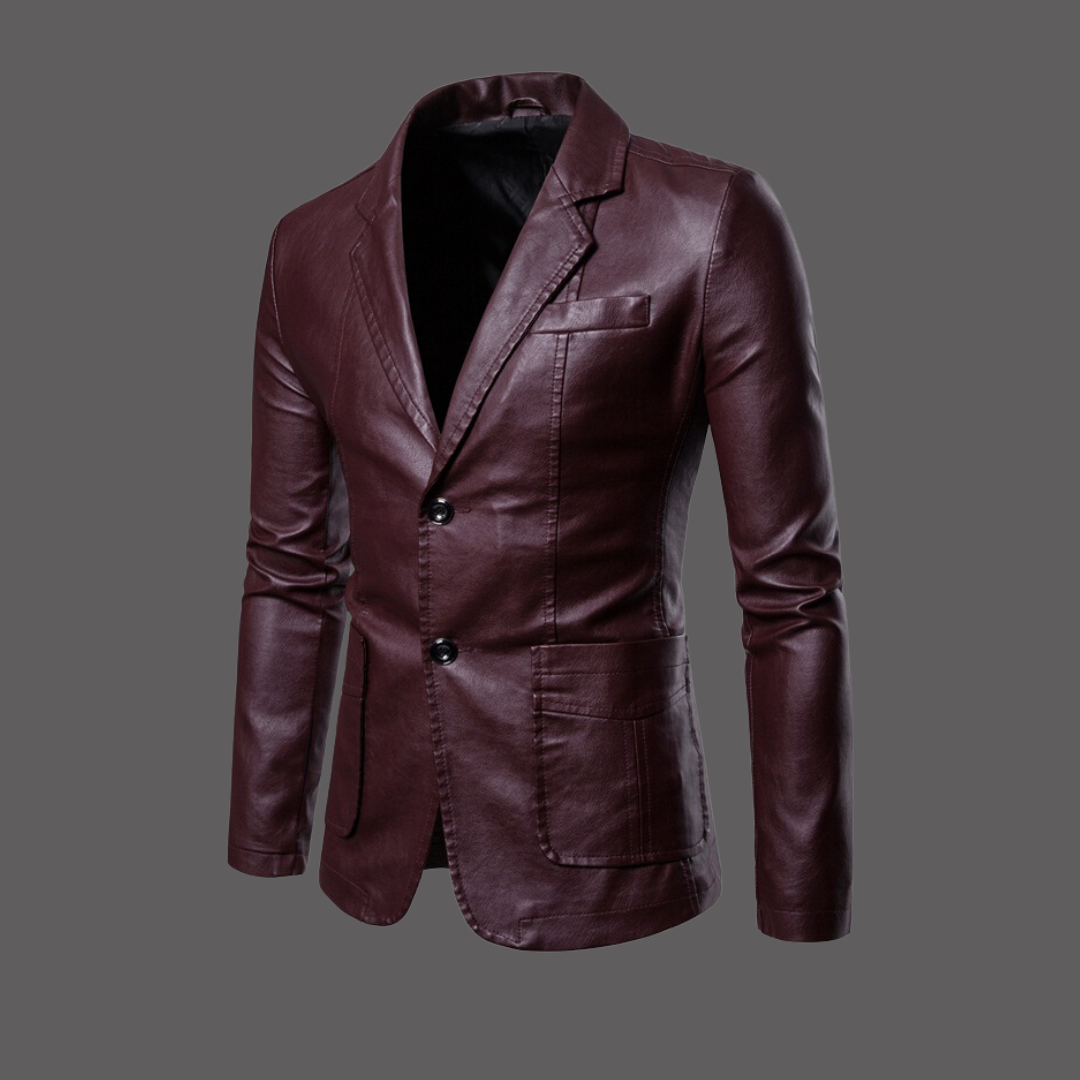 Leren Jacket voor Mannen Moderne Stijl