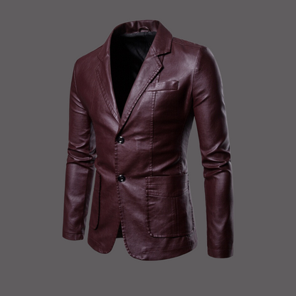 Leren Jacket voor Mannen Moderne Stijl