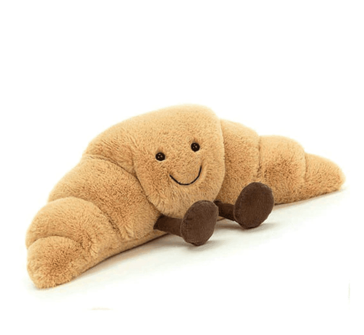 Zacht pluche knuffelbrood in speelse vormen voor kinderen en volwassenen