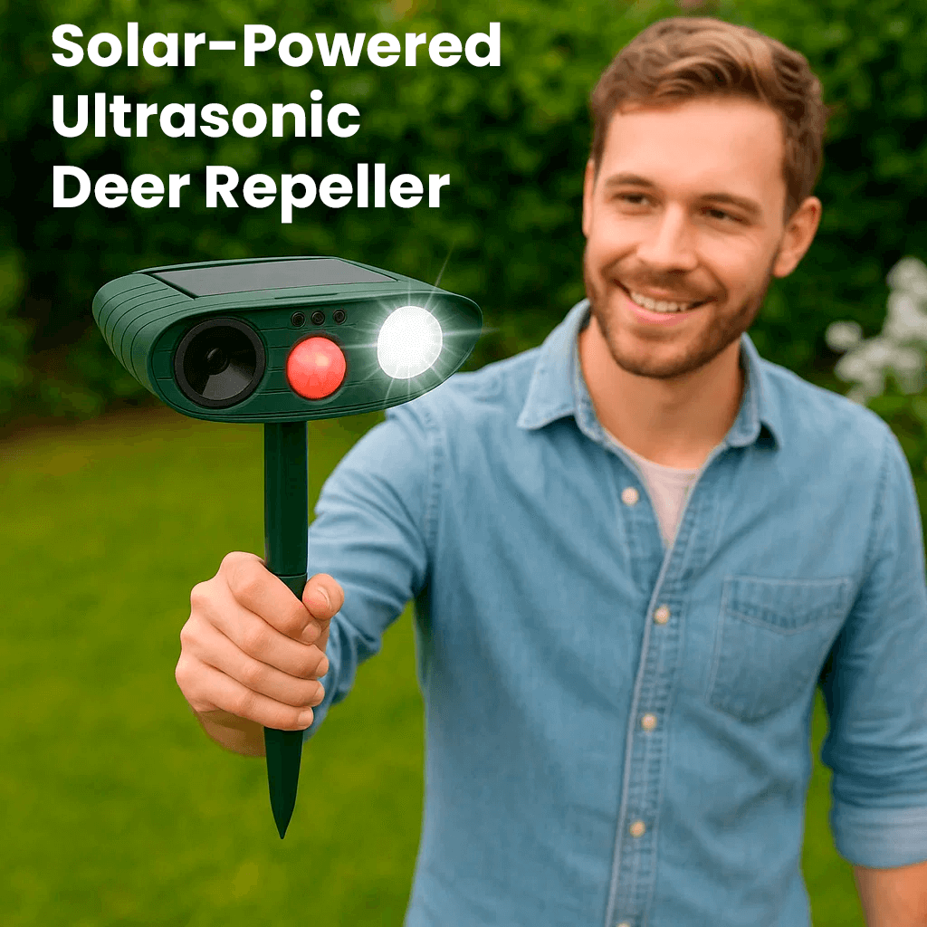 Zonne-energie Ultrasone Hertenafweerder – Effectieve Dierverdrijver voor Tuin & Erf binnen 48 Uur