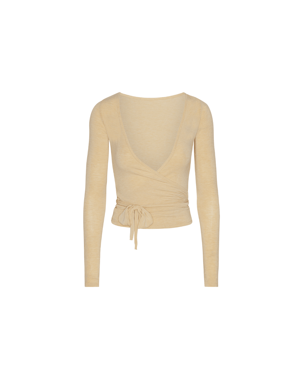 Yoga Blouse Lange Mouwen Wikkel Top voor Vrouwen