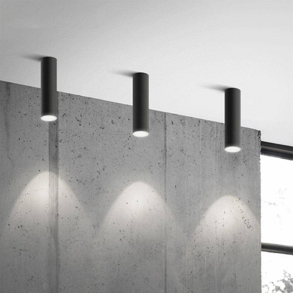 Moderne led tube plafondspot opbouw cilinder – minimalistische zwarte en witte 5w plafondlamp voor keuken, woonkamer en badkamer met warm wit, neutraal wit en koud wit licht