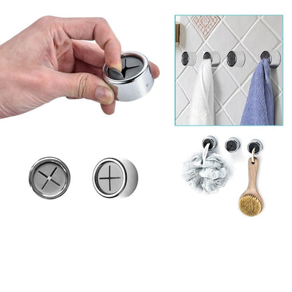 Handdoekhouder zelfklevend set 3 stuks RVS zilver keuken badkamer doekhouder wand zonder boren theedoek houder compact