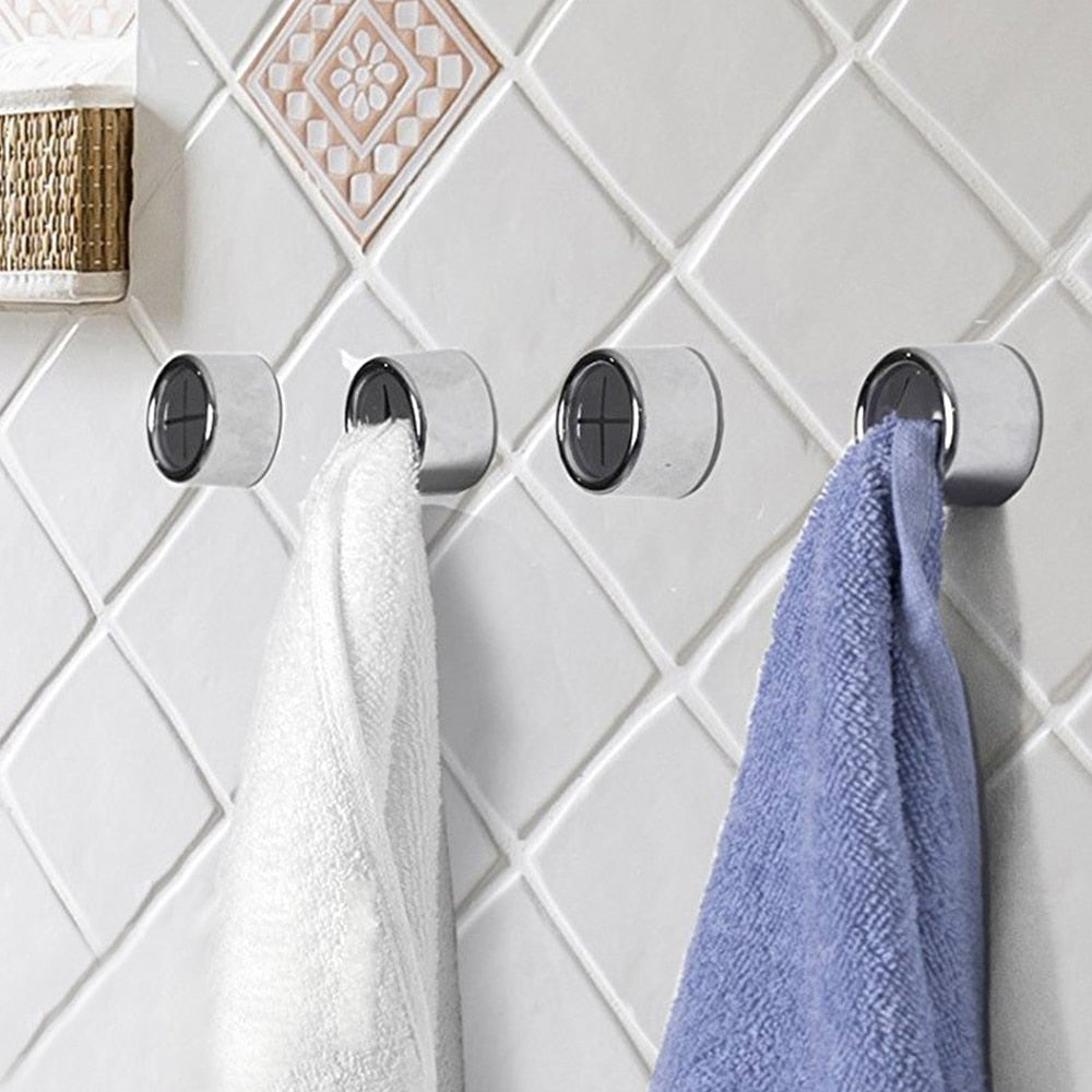 Handdoekhouder zelfklevend set 3 stuks RVS zilver keuken badkamer doekhouder wand zonder boren theedoek houder compact