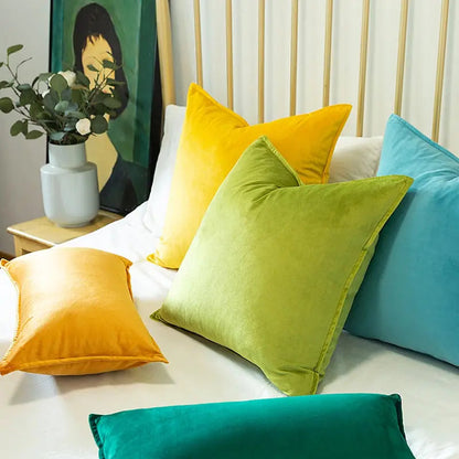 Kussenhoes Velvet 45x45 Beige Fluweel Sierkussen Woonkamer Slaapkamer Decoratief Zacht Met Rits
