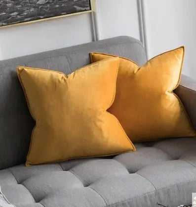 Kussenhoes Velvet 45x45 Beige Fluweel Sierkussen Woonkamer Slaapkamer Decoratief Zacht Met Rits