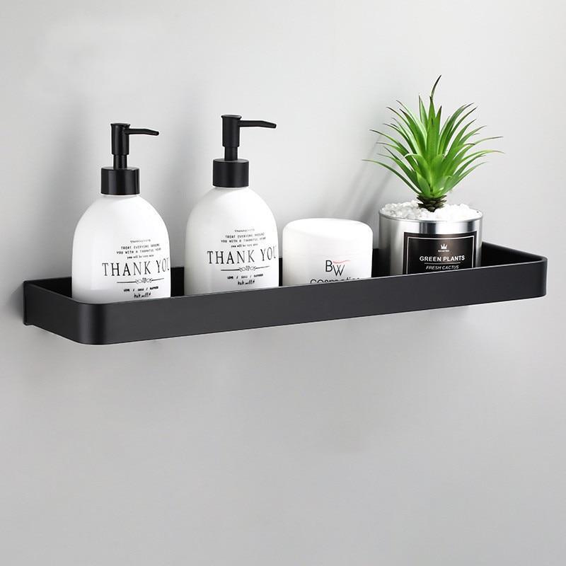 Wandplank aluminium 30 cm zwart badkamer keuken opbergplank zwevend smal rek muur plank modern minimalistisch