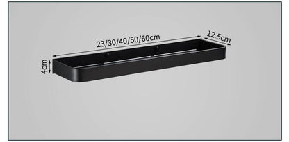 Wandplank aluminium 30 cm zwart badkamer keuken opbergplank zwevend smal rek muur plank modern minimalistisch