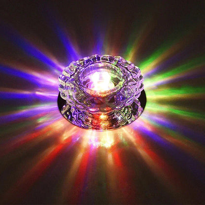 Modern Kristal Plafondlamp LED RVS Basis Opbouw Verlichting Woonkamer Gang