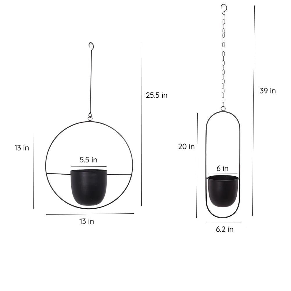 Wandplantenhouder met Minimalistisch IJzeren Frame voor Hangplanten
