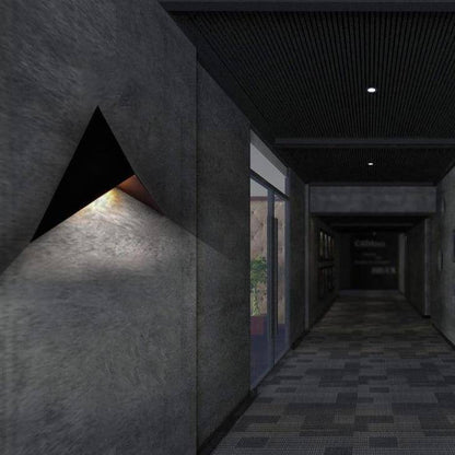 Driehoek Wandlamp LED 3W Metaal Zwart Woonkamer Slaapkamer Moderne Muurlamp Geometrisch Bureaulamp Interieur Decoratie