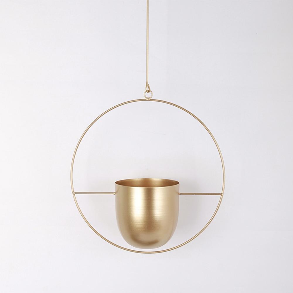 Wandplantenhouder met Minimalistisch IJzeren Frame voor Hangplanten