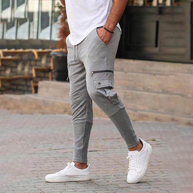 Mannen Joggingbroek Katoen Comfortabel met Elastiek en Zakken - StudioMarella