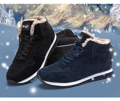 Heren Winterschoenen Warm en Waterdicht met Bontvoering