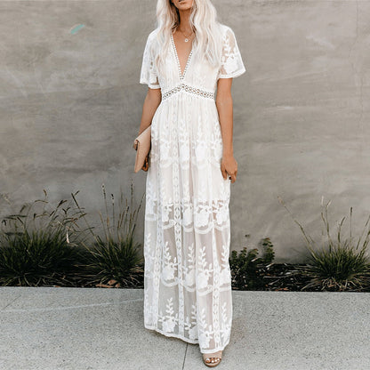 Elegante Avondjurk Lange Vloeiende Zomerjurk - StudioMarella