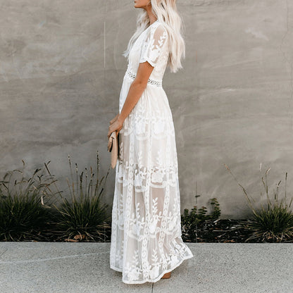 Elegante Jurk Lange Vloeiende Zomerjurk Luchtig en Comfortabel