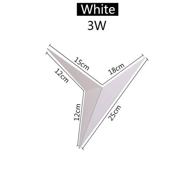 Driehoek Wandlamp LED 3W Metaal Zwart Woonkamer Slaapkamer Moderne Muurlamp Geometrisch Bureaulamp Interieur Decoratie