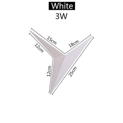Driehoek Wandlamp LED 3W Metaal Zwart Woonkamer Slaapkamer Moderne Muurlamp Geometrisch Bureaulamp Interieur Decoratie