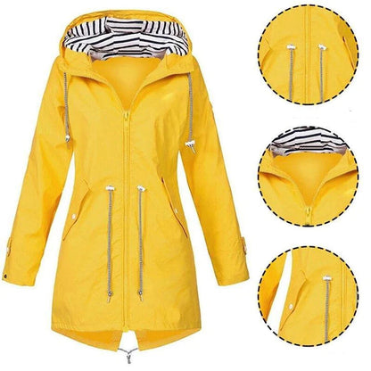 Regenjas Dames Waterdicht met Capuchon Outdoor