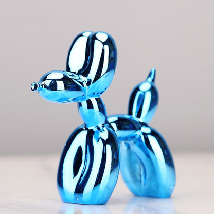Ballon Hond Beeld Modern Kunst Resin Decoratie Sculptuur Metallic
