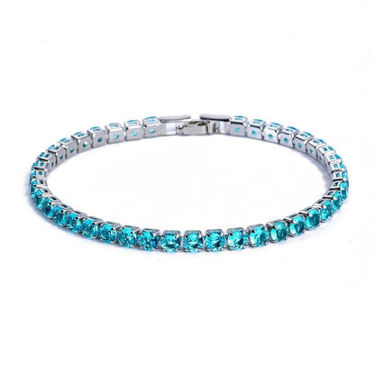 Elegante Schakelarmband met Zirkonia Stenen | Luxe Tennisarmband voor Dames en Heren | Geometrisch Design Polssieraad met Glanzende Kristallen | Verstelbare Feestelijke Armband Zilver Goud