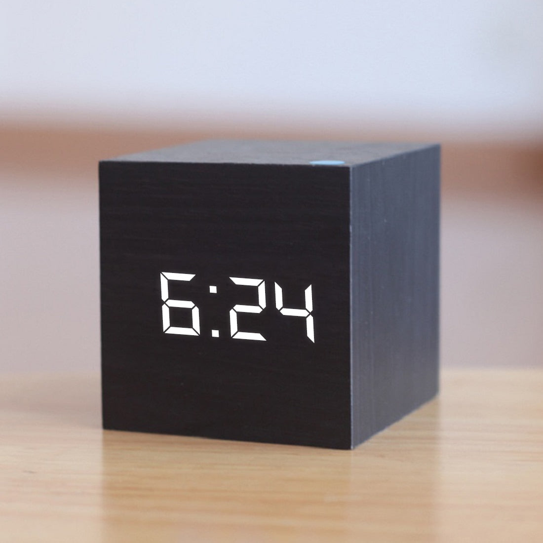 Digitale LED Wekker – Minimalistisch Vierkant Klokje met Nachtmodus