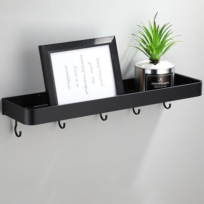 Wandplank aluminium 30 cm zwart badkamer keuken opbergplank zwevend smal rek muur plank modern minimalistisch