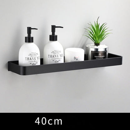Wandplank aluminium 30 cm zwart badkamer keuken opbergplank zwevend smal rek muur plank modern minimalistisch