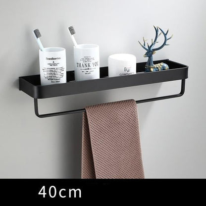Wandplank aluminium 30 cm zwart badkamer keuken opbergplank zwevend smal rek muur plank modern minimalistisch