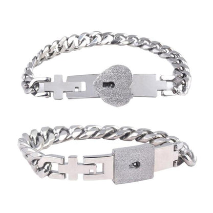 Luxe Partnersieraden Set met Hart Slot en Sleutel – Matching Armbanden voor Koppels