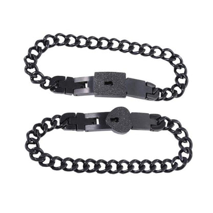 Luxe Partnersieraden Set met Hart Slot en Sleutel – Matching Armbanden voor Koppels