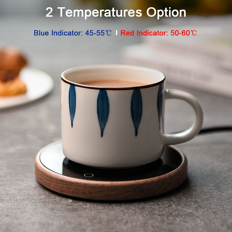 Keramische Mokverwarmer met Temperatuurregeling – Smart Coaster voor Warme Koffie, Thee en Drankjes – Auto-Uitschakeling en Waterdicht