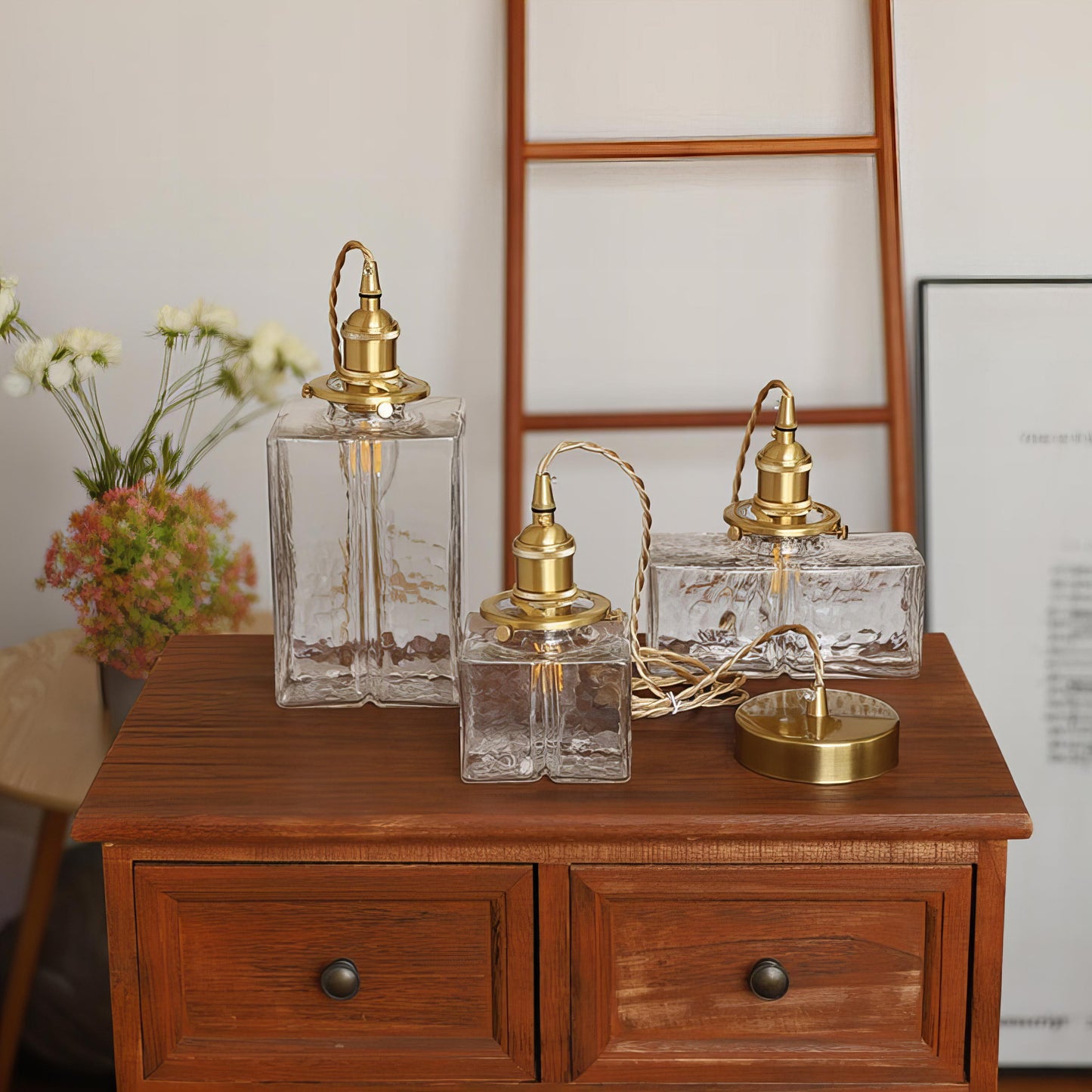 Hanglamp Glas E27 Messing Transparant Eettafel Woonkamer Vintage Klassieke Verlichting Kookeiland Sfeerlamp