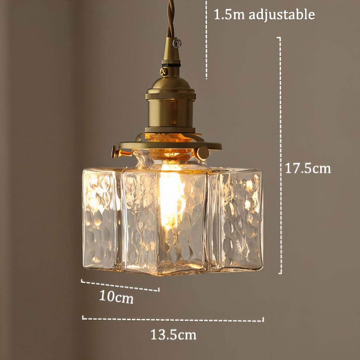 Hanglamp Glas E27 Messing Transparant Eettafel Woonkamer Vintage Klassieke Verlichting Kookeiland Sfeerlamp