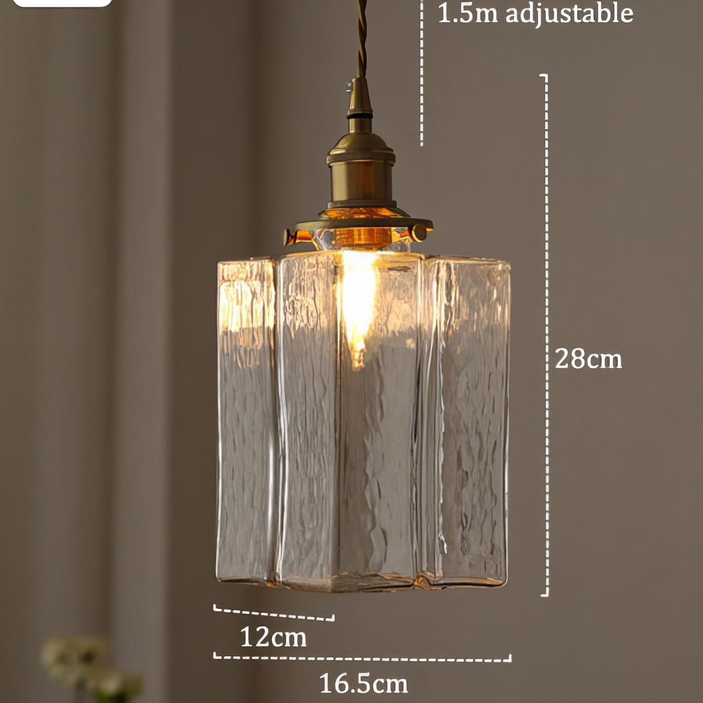 Hanglamp Glas E27 Messing Transparant Eettafel Woonkamer Vintage Klassieke Verlichting Kookeiland Sfeerlamp