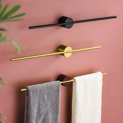 Handdoekenrek Aluminium Verplaatsbaar Goud Zwart Badkamer Keuken Wandrek Handdoekhouder Minimalistisch Design