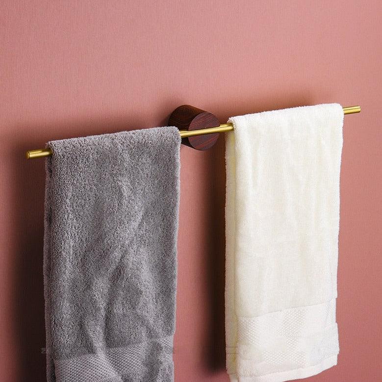 Handdoekenrek Aluminium Verplaatsbaar Goud Zwart Badkamer Keuken Wandrek Handdoekhouder Minimalistisch Design