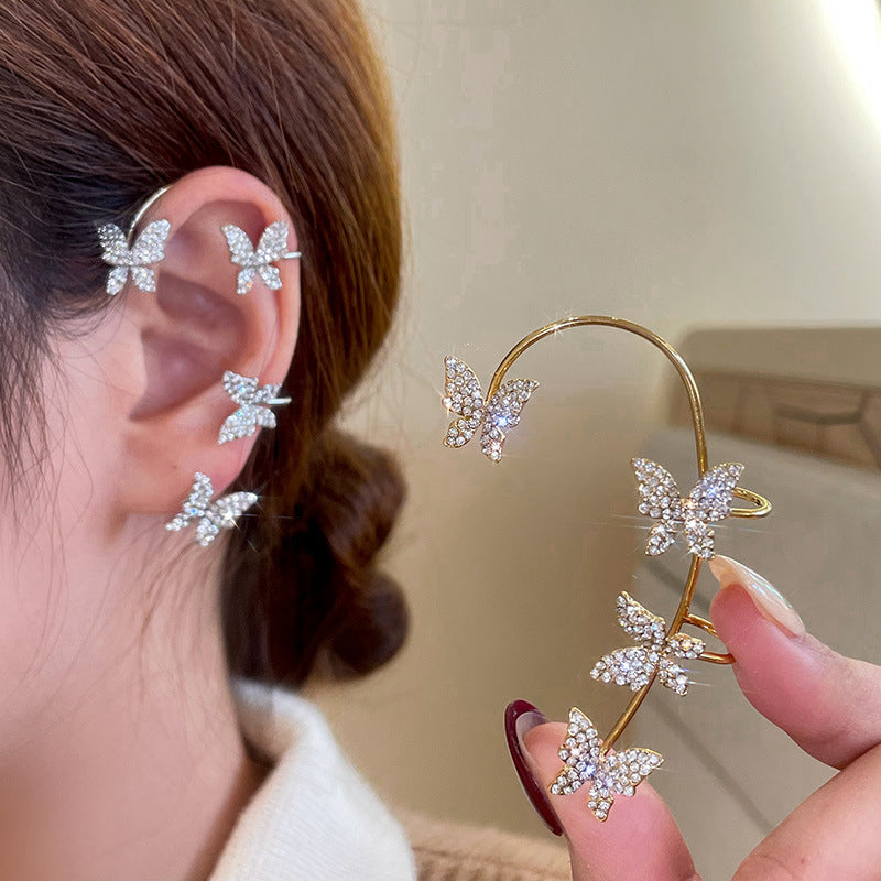 Verstelbare Oorklemmen Oorbellen – Elegante Tak-geïnspireerde Sieraden met Glinsterende Details voor Dames