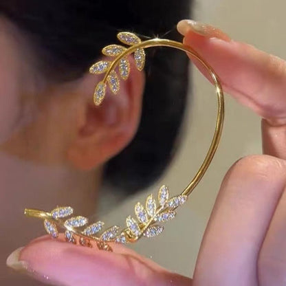 Verstelbare Oorklemmen Oorbellen – Elegante Tak-geïnspireerde Sieraden met Glinsterende Details voor Dames