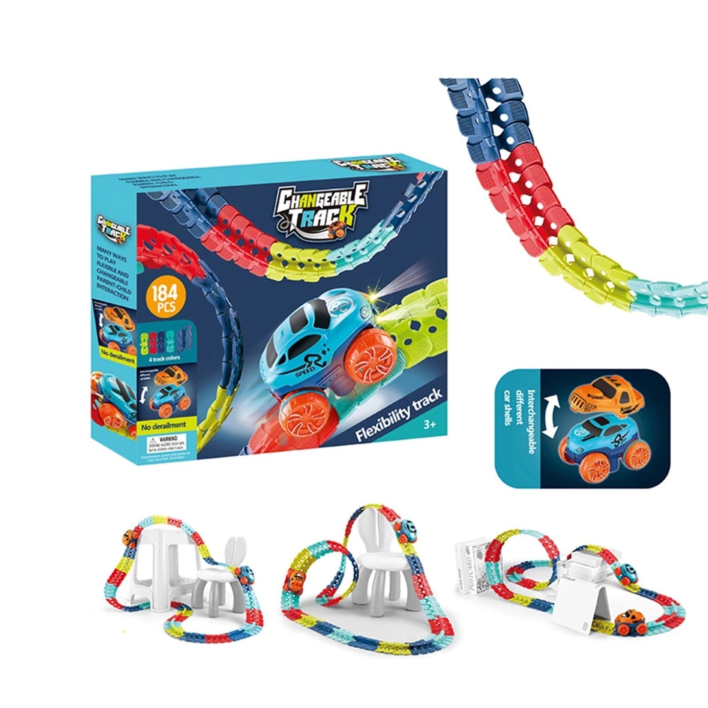 Magnetische Racebaan Auto Speelset Plastic Flexibel Educatief Kinderspeelgoed Cadeau Jongens Meisjes