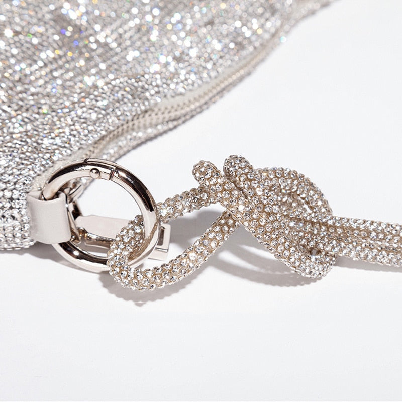 Luxe Schouder tas met Ketting Sluiting Glanzend Leer