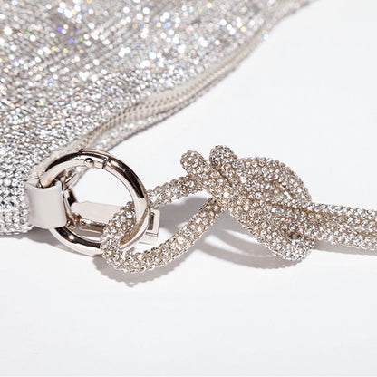 Luxe Schouder tas met Ketting Sluiting Glanzend Leer