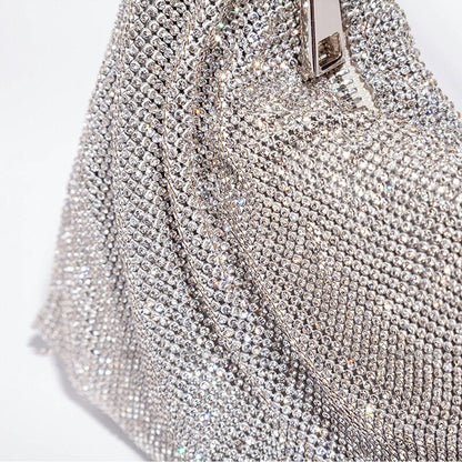 Luxe Schouder tas met Ketting Sluiting Glanzend Leer