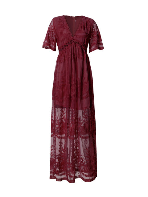 Elegante Jurk Lange Vloeiende Zomerjurk Luchtig en Comfortabel