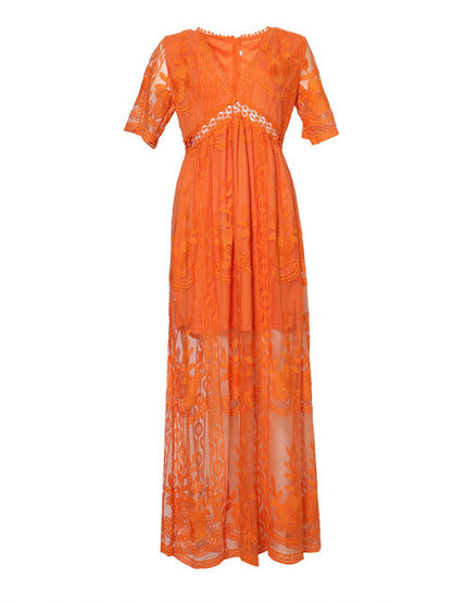 Elegante Avondjurk Lange Vloeiende Zomerjurk