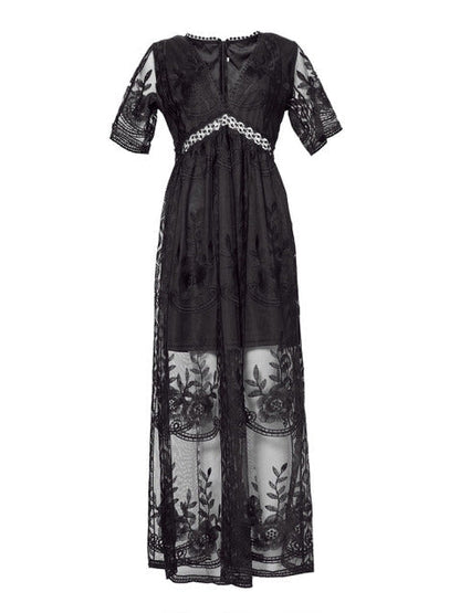 Elegante Avondjurk Lange Vloeiende Zomerjurk
